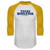 Thumbnail image for  White/Gold Raglan Baseball T Shirt