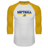 Thumbnail image for  White/Gold Raglan Baseball T Shirt