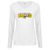 Thumbnail image for  Womens White Long Sleeve V Neck Tee