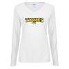 Thumbnail image for  Womens White Long Sleeve V Neck Tee