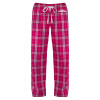 Thumbnail image for  Womens Dark Fuchsia/White Flannel Pajama Pant