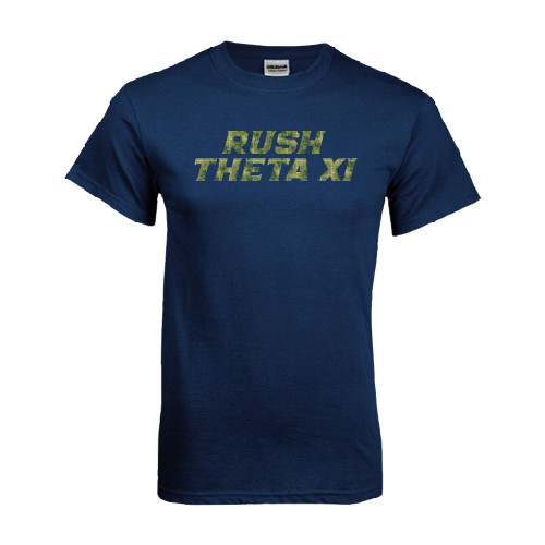 Navy T Shirt-Rush Camo Halftone
