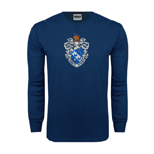 Navy Long Sleeve T-Shirt-Crest