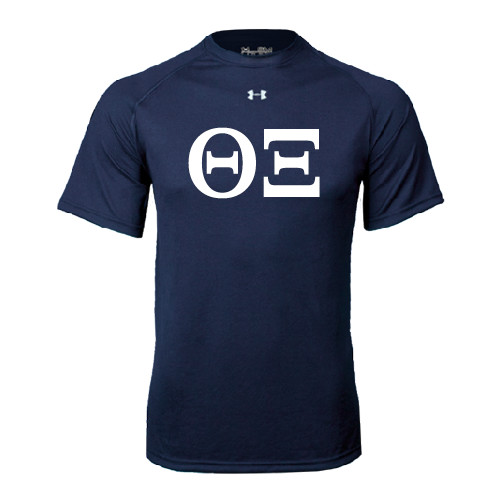 Under Armour Navy Tech Tee-Greek Letters - One Color