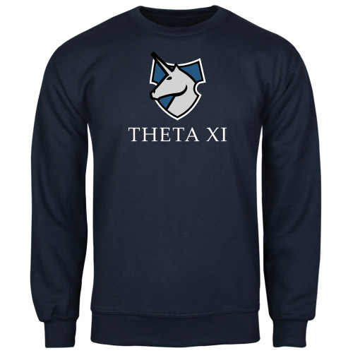 Navy Fleece Crew-Unicorn Word Mark