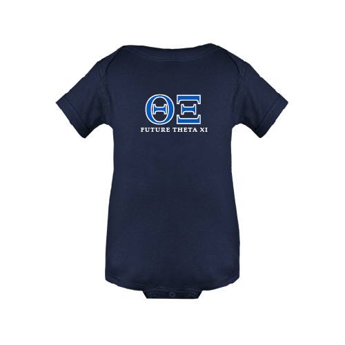 Navy Infant Onesie-Greek Letters - Future Theta Xi