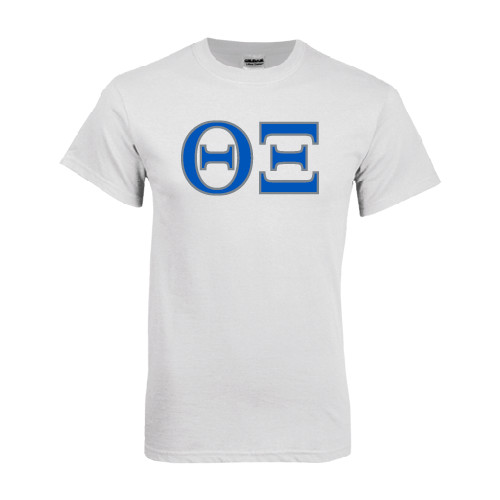 White T Shirt-Greek Letters - One Color