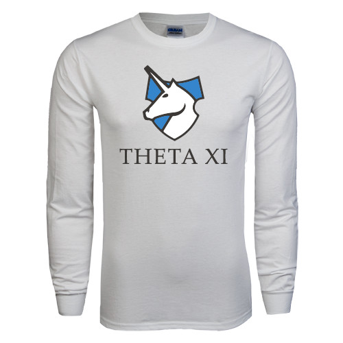 White Long Sleeve T Shirt-Unicorn Word Mark
