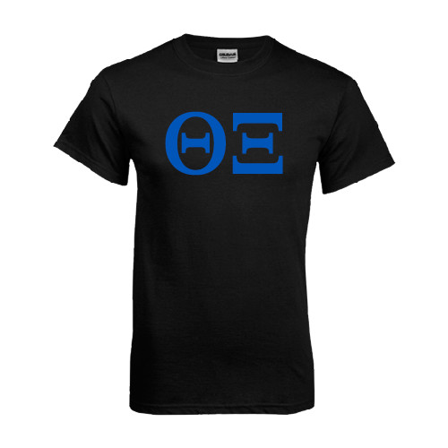Black T Shirt-Greek Letters - One Color