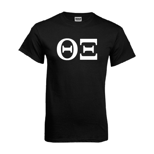 Black T Shirt-Greek Letters - One Color