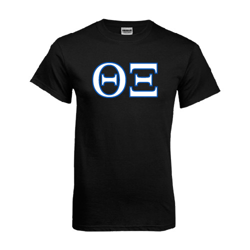 Black T Shirt-Greek Letters - One Color