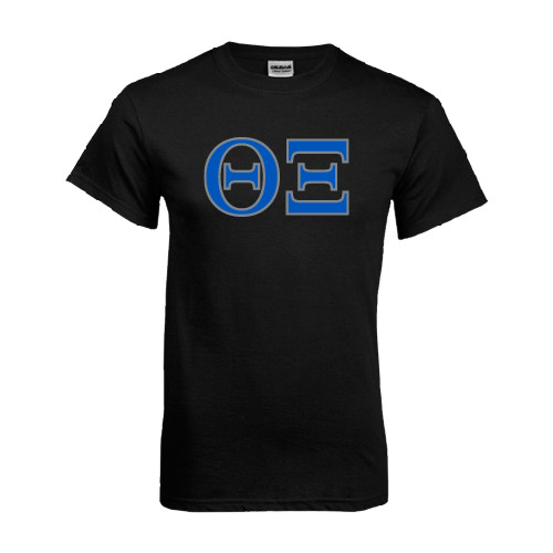 Black T Shirt-Greek Letters - One Color
