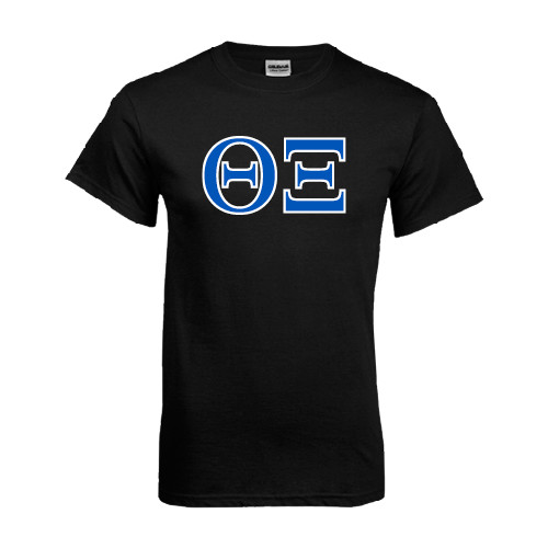 Black T Shirt-Greek Letters - One Color
