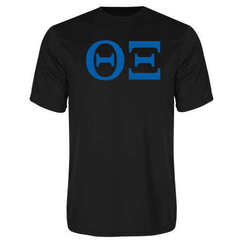 Black Performance Tee-Greek Letters - One Color