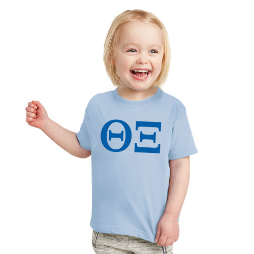 Toddler Light Blue T-Shirt-Greek Letters - One Color