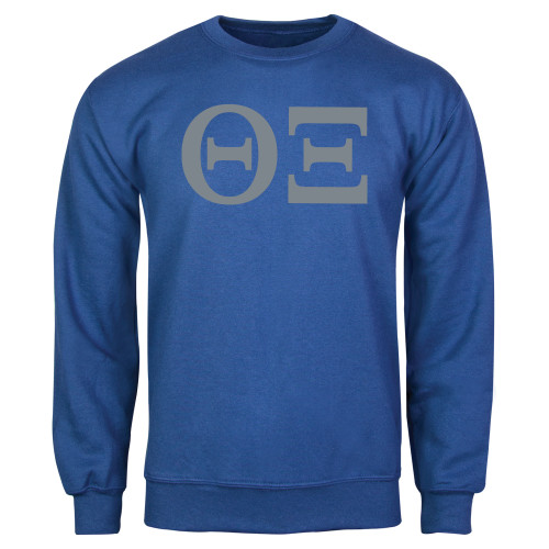 Royal Fleece Crew-Greek Letters - One Color
