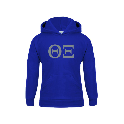 Youth Royal Fleece Hoodie-Greek Letters - One Color
