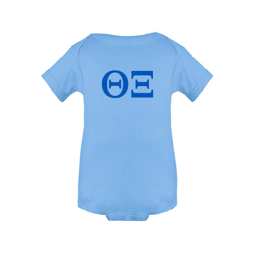 Light Blue Infant Onesie-Greek Letters - One Color