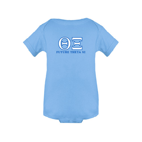 Light Blue Infant Onesie-Greek Letters - Future Theta Xi