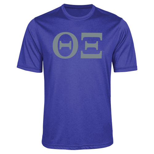 Royal Heather Performance Contender Tee-Greek Letters - One Color