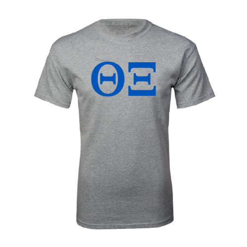 Grey T Shirt-Greek Letters - One Color