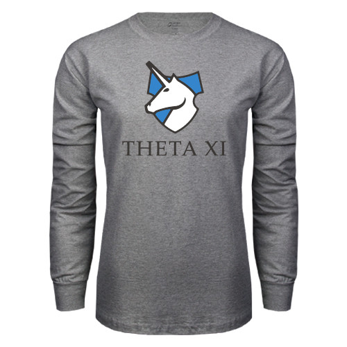 Grey Long Sleeve T Shirt-Unicorn Word Mark