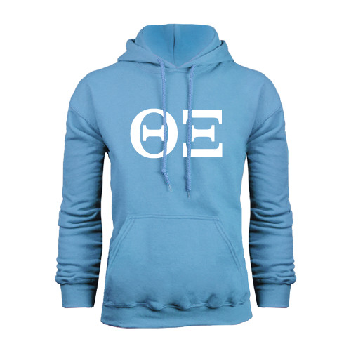 Light Blue Fleece Hoodie-Greek Letters - One Color