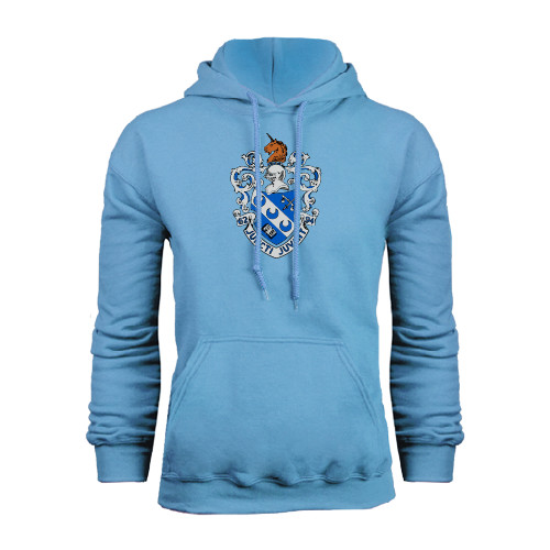 Light Blue Fleece Hoodie-Crest