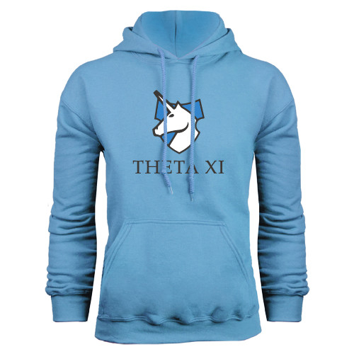 Light Blue Fleece Hoodie-Unicorn Word Mark