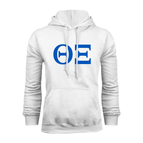 White Fleece Hoodie-Greek Letters - One Color