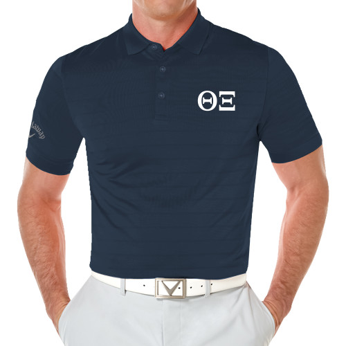 Callaway Navy Opti Vent Polo-Greek Letters - One Color