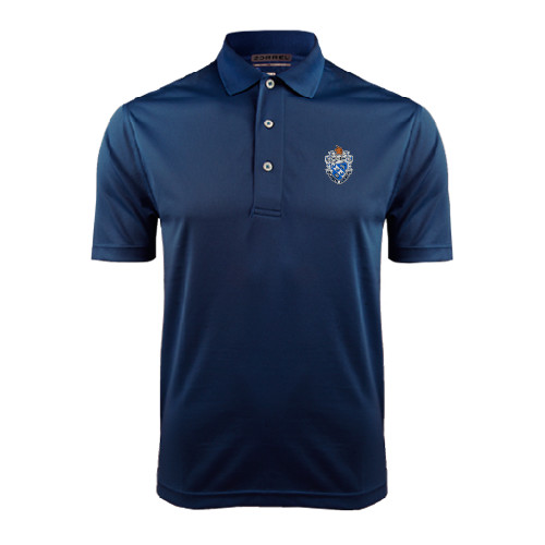 Navy Dry Mesh Polo-Crest