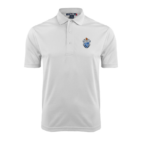 White Dry Mesh Polo-Crest