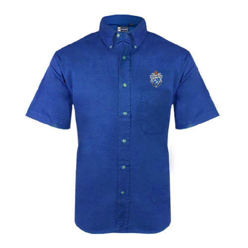 Royal Twill Button Down Short Sleeve-Crest