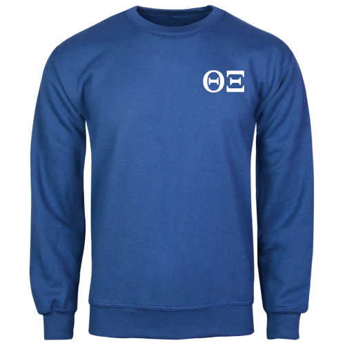 Royal Fleece Crew-Greek Letters - One Color