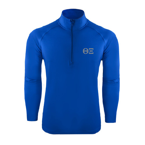 Sport Tek Royal Sport Wick Stretch 1/2 Zip Pullover-Greek Letters - One Color