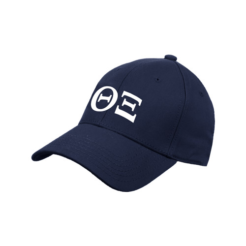 Navy Structured Adjustable Pro Style Hat-Greek Letters - One Color