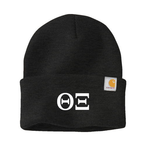 Carhartt Coal Heather Knit Beanie w/Cuff-Greek Letters - One Color