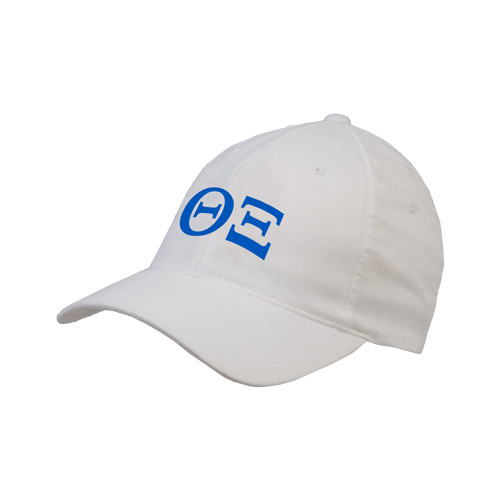 White Flexfit Structured Low Profile Hat-Greek Letters - One Color