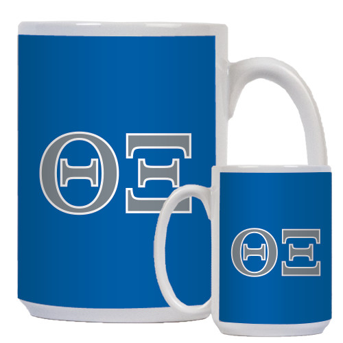 Full Color White Mug 15oz-Greek Letters - One Color