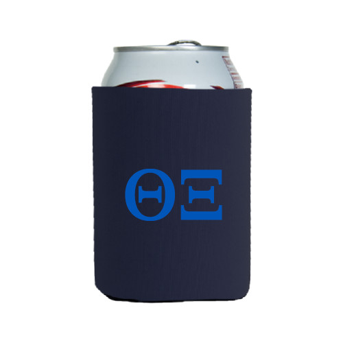 Neoprene Navy Can Holder-Greek Letters - One Color