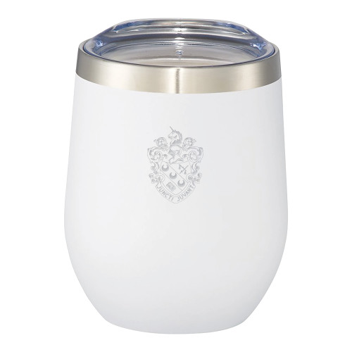 Corzo Vacuum Insulated White Cup 12oz-Crest Engraved