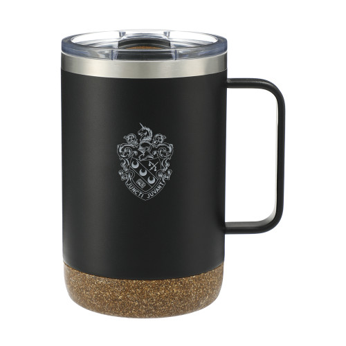 Valhalla Vacuum Insulated Camp Black Mug 14oz-Crest Engraved
