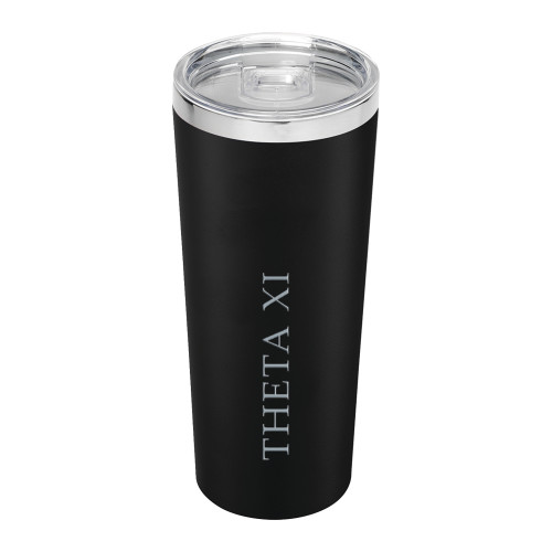 Thor Vacuum Insulated Black Tumbler 22oz-Theta Xi Word Mark Engraved