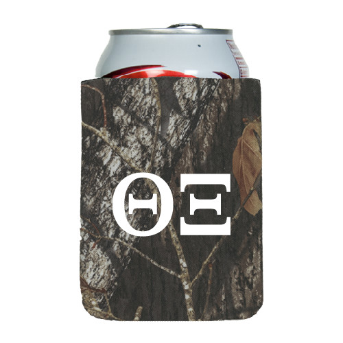 Collapsible Camo Can Holder-Greek Letters - One Color