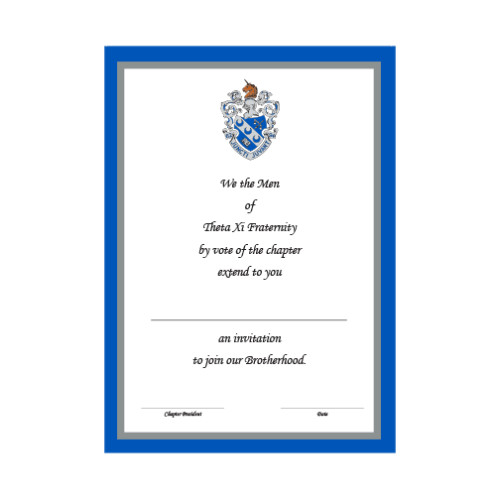 Bid Card 7 x 5 w/Logo Envelope-