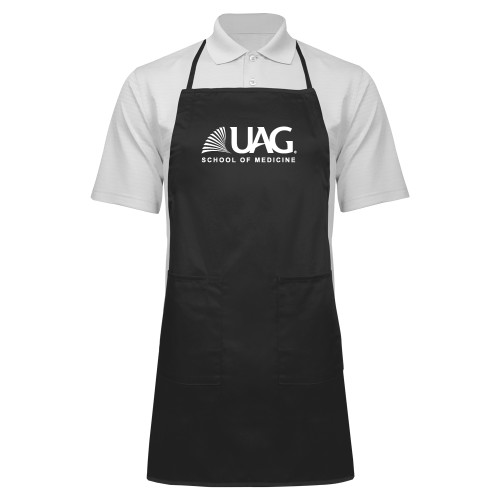  Full Length Black Apron - UAG School of Medicine Wordmark