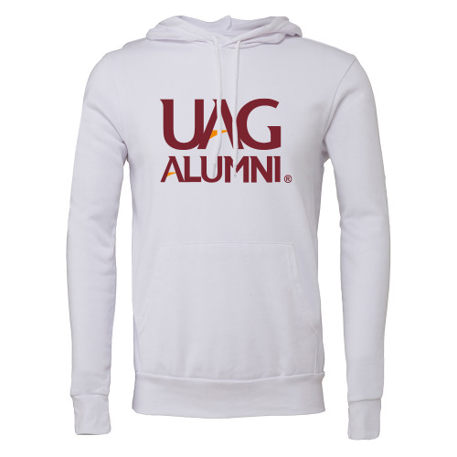  Bella + Canvas White Fleece Hood - UAG Alumni Mark