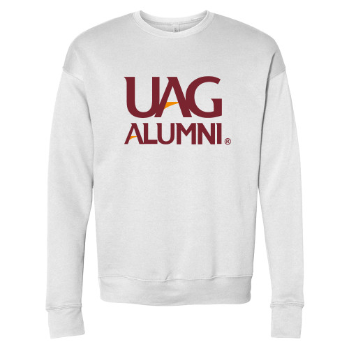  Bella + Canvas White Fleece Crew - UAG Alumni Mark