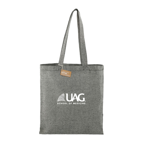  Recycled Cotton Twill Black Tote - UAG School of Medicine Wordmark